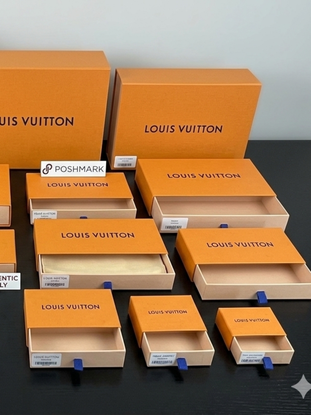 Louis Vuitton Orange and Navy Logo Gift Box Set Different Sizes $30-$60 - Picture 2 of 4